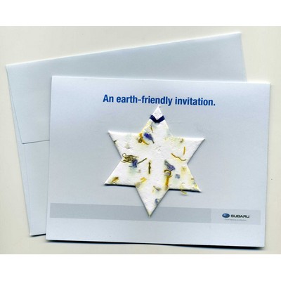 Premium Ornament Card w/ Plantable Seeded Paper Ornament (6"x9")