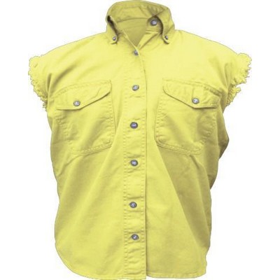 Yellow Ladies Sleeveless Shirt