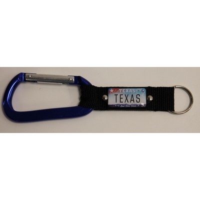 Blue Carabiner w/Plate & Web Strap