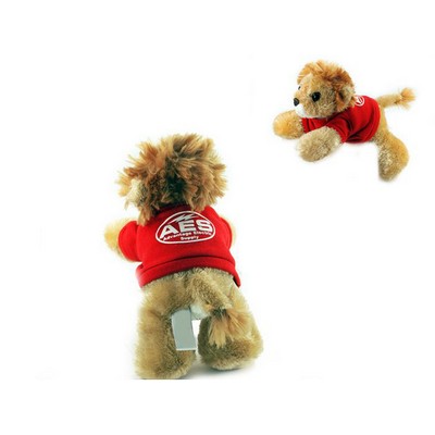 8" Lionel Lion Stuffed Animal w/T-Shirt & One Color Imprint