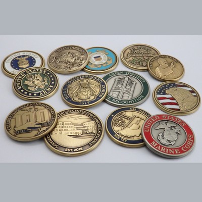 Die Struck Solid Brass Coin (1"x0.102")