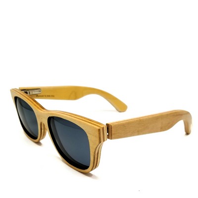 Recycled Sycamore Skateboard Sunglasses - Handmade in USA