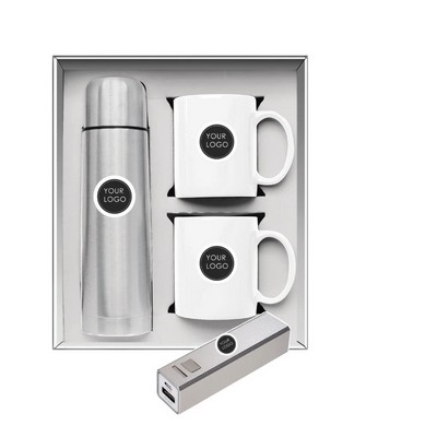 Mug Set with Thermos & Charger