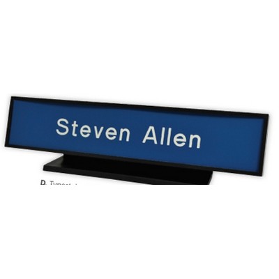 Engraved Architectural Desk Sign with Holder - Horizontal, 9?" x 1¾"