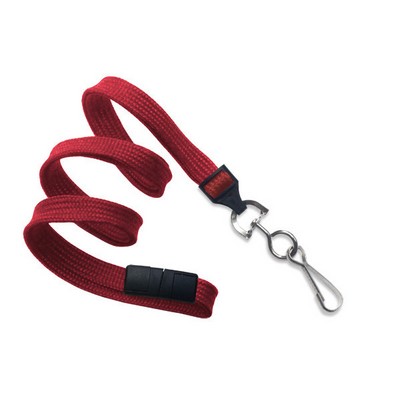 3/8" Breakaway Blank Lanyard w/Swivel Hook (Red)