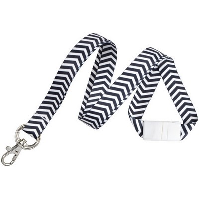 Zig-Zag Breakaway Lanyard (Black)