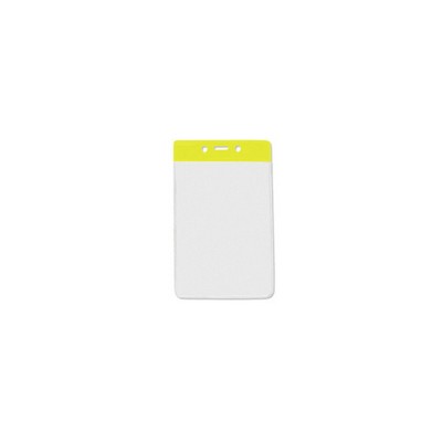 Vinyl Vertical Top Load Badge Holder (2.66"x 4.25")(Yellow)