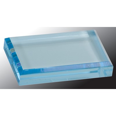 Blue Acrylic Paperweight