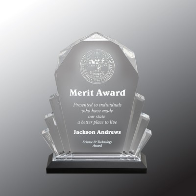 Silver Faceted Impress Acrylic Award