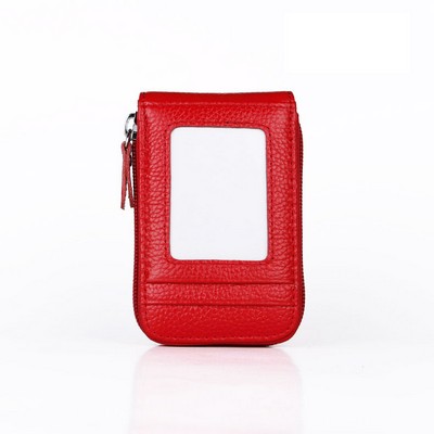 Genuine Leather RFID Blocking Card Holder