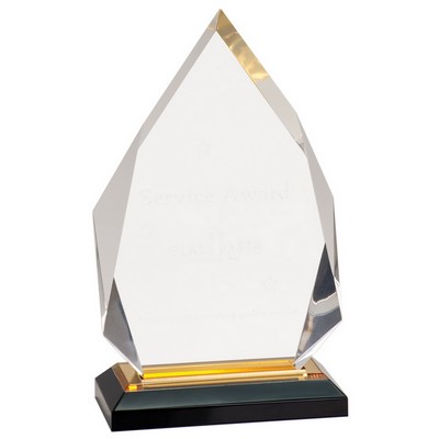 5 1/4" x 6 3/4" Gold Diamond Impress Acrylic Award