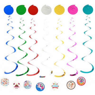 Festive Hanging Swirl Party Decorations Whirls