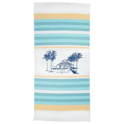 Multi Blue/White Traditional Turkish Peshtemals Towels (36"x70")