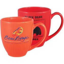 16 Oz Bistro Vitrified Mug (Orange)