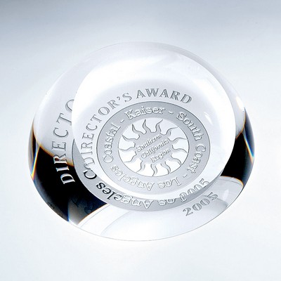 Dome Optic Crystal Paperweight Award