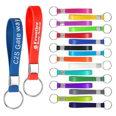 Silicone Wristband with Keychain