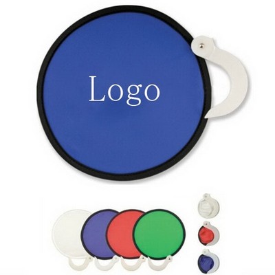 Foldable Round Handheld Polyester Fan