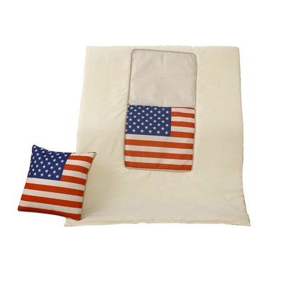 2 in 1 Travel Blanket Throw Pillow