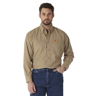 Wrangler® Riggs Workwear® Men's Khaki Beige Flame Resistant Workshirt