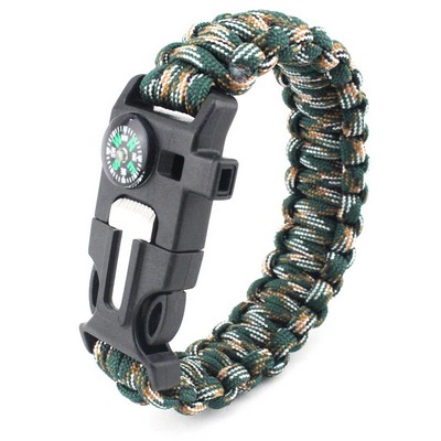 Compass 6 In 1 Multiple Function Survival Bracelet