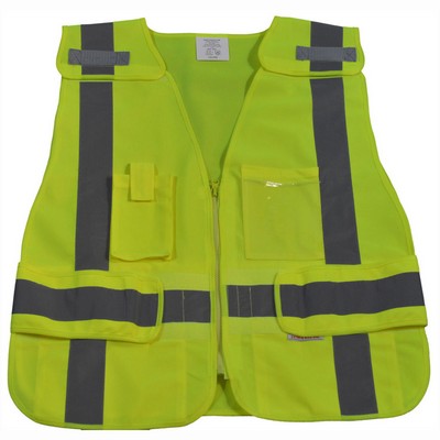 All Lime Solid Expandable Breakaway Public Safety Vest