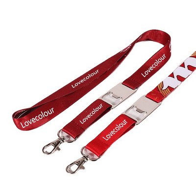 Polyester Badge Lanyard Card Holder with Bottle Opener