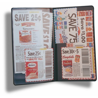 2-Pocket Vinyl Coupon Saver/ Holder