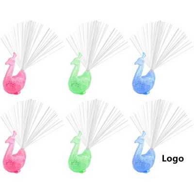 Peacock Finger Ring Light Flashing Finger Rings Light Up Toys for Party Favors