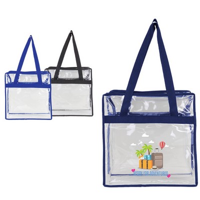 Basic Clear Zipper Tote