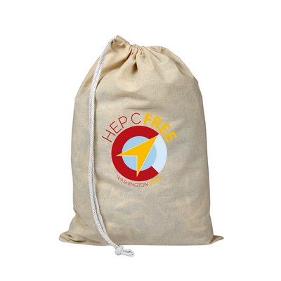 100% Natural Cotton File Drawstring Bag