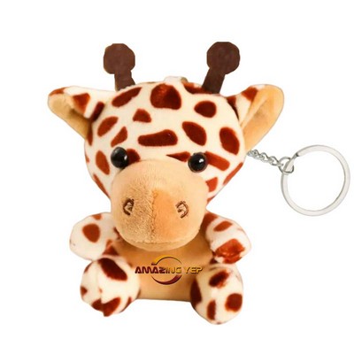 4.5" Keychain Squishmallow Plush Key Tag - Giraffe