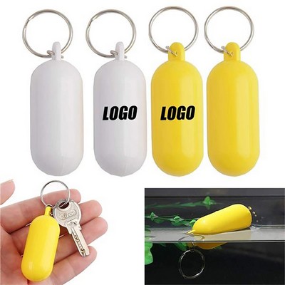 Capsule Shaped Plastic Floating Keychain