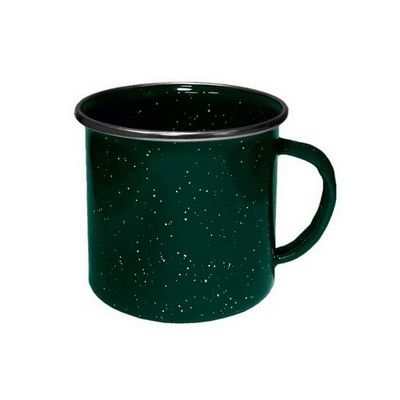 12Oz. Economy White Speckled Enameled Camping Cup