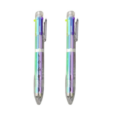 6 Colors Transparent Ballpoint Pen MOQ 100PCS