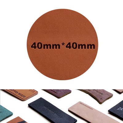 40 mm Dia. Leatherette Patch Faux Leather Patch Cloth Mark