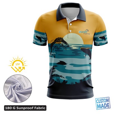 Unisex & Kids' Sublimation SolarProtec Performance Short Sleeve Polo