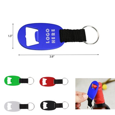 Oval Bottle Opener With Key Ring