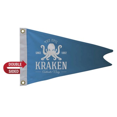 12" x 18' Polyester Burgee Flag Double-Sided