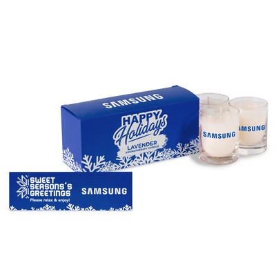 Three Pack Scented Wax Candles