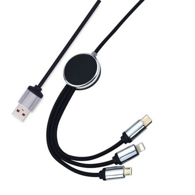 Rubber-casing Multi-port Charging Cable