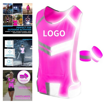 Reflective Running Vest at Night for Walkers