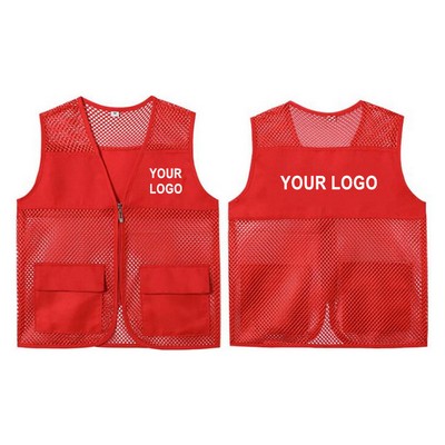 Unisex Adult Quick-Dry Polyester Mesh Team Training/Scrimmage Practice/Volunteer Vest