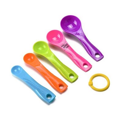 Set of 5 Plastic Measuring Spoons