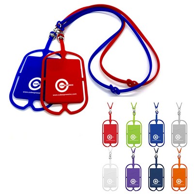 Silicone Lanyard With Phone Holder & Wallet