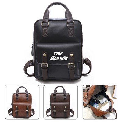 PU Leather Waterproof Backpack