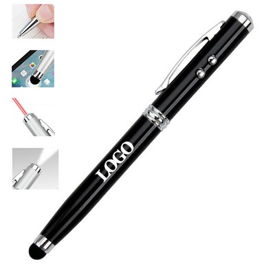 4 in 1 Metal multi-function pen touch screen stylus