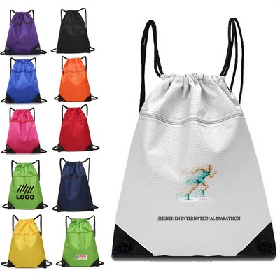 Waterproof Oxford Drawstring Backpack Bag Sport Sackpack