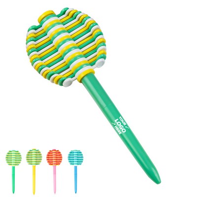 Lollipop Shaped Rotary Plastic Ballpoint Pen