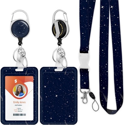 Polyester Neck Strap lanyard With ID Card Holder