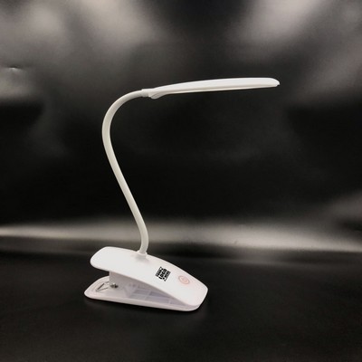 Flexible Neck Clip-On LED Desk Lamp in White